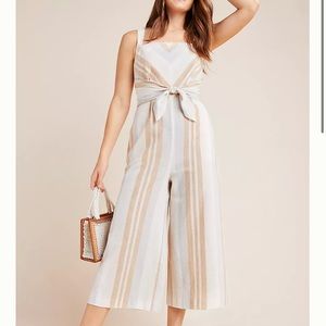 NWT Anthropologie savannah striped jumpsuit